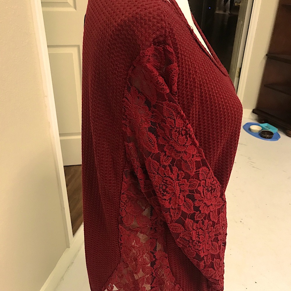 Tunic style laced shirt